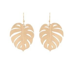 Filigree Tropical Leaf Earrings